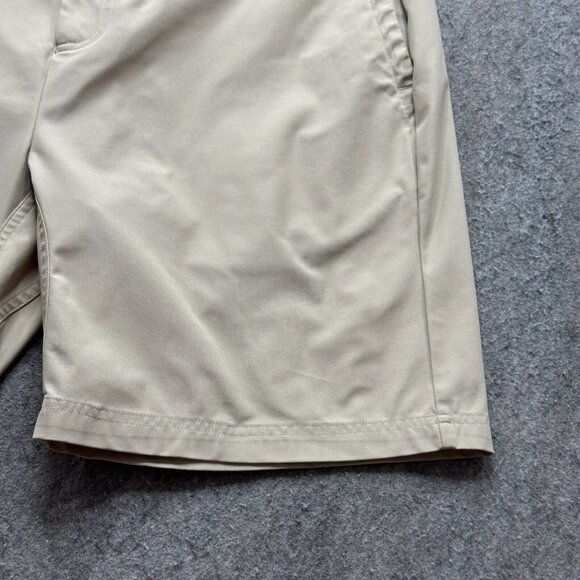 Rhoback Shorts Men 40 Beige Khaki Performance Lined 8" Flat Front Chino - Picture 4 of 16